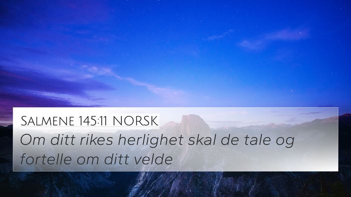 Salmene 145:11 NORSK Bible Verse Image