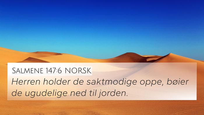 Salmene 147:6 NORSK Bible Verse Image