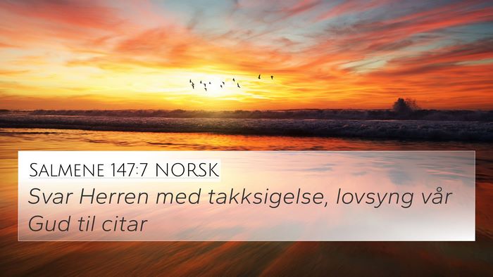 Salmene 147:7 NORSK Bible Verse Image