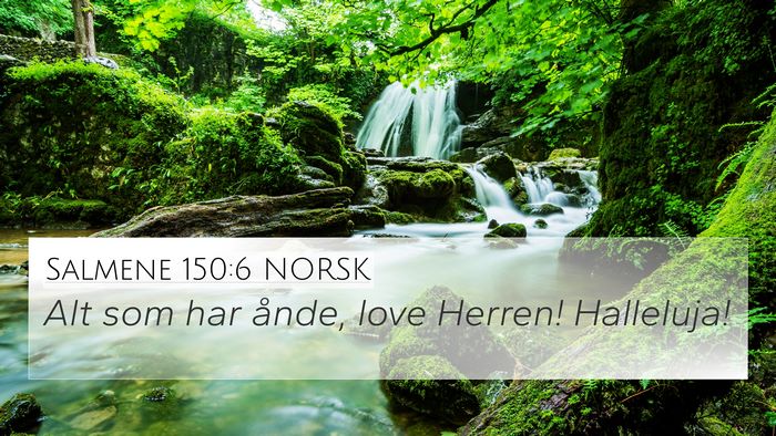 Salmene 150:6 NORSK Bible Verse Image