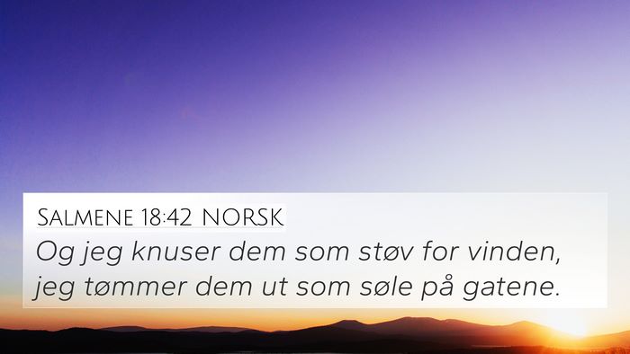 Salmene 18:42 NORSK Bible Verse Image