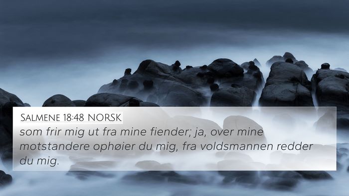Salmene 18:48 NORSK Bible Verse Image