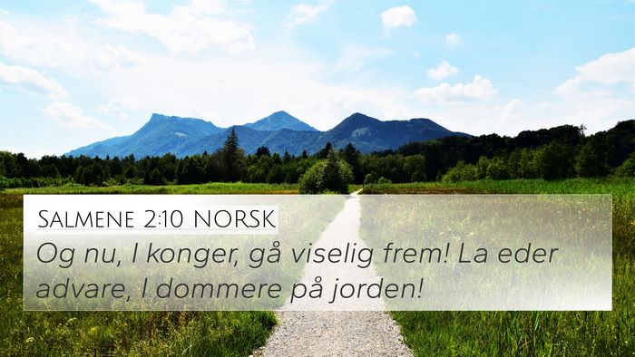Salmene 2:10 NORSK Bible Verse Image