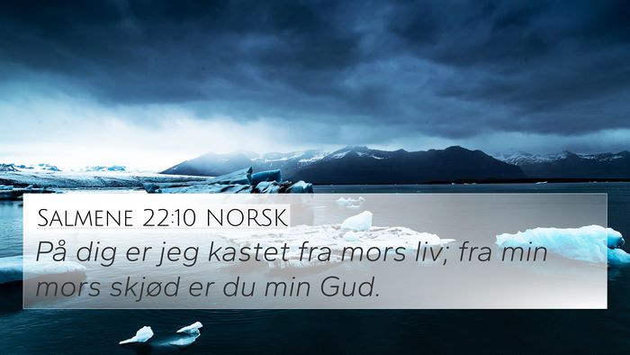 Salmene 22:10 NORSK Bible Verse Image