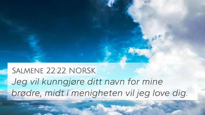 Salmene 22:22 NORSK Bible Verse Image