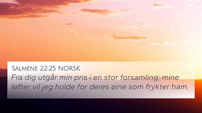 Salmene 22:25 NORSK Bible Verse Image