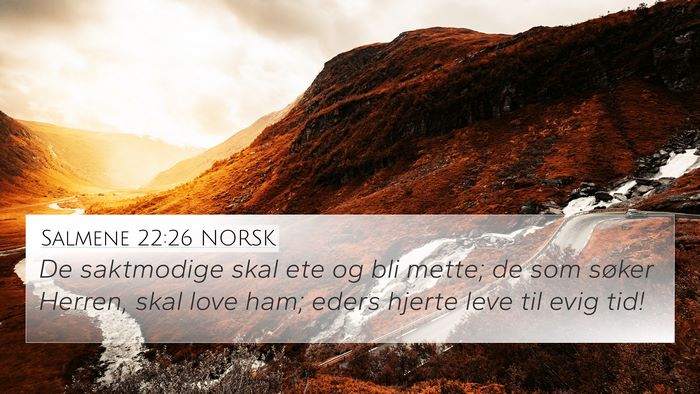 Salmene 22:26 NORSK Bible Verse Image