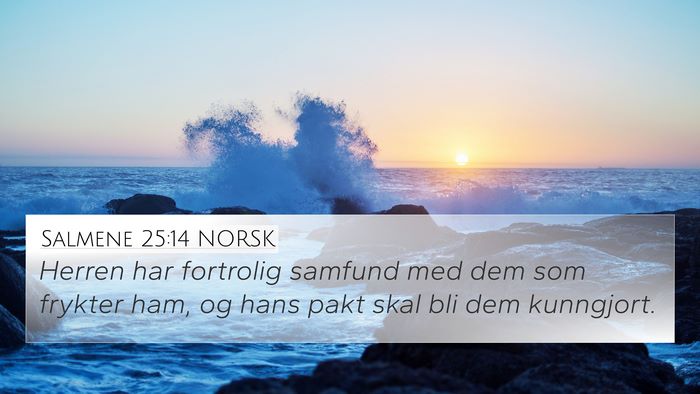 Salmene 25:14 NORSK Bible Verse Image