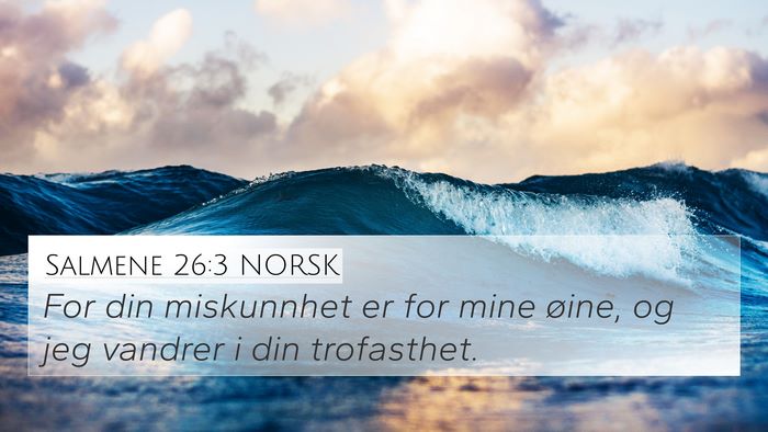 Salmene 26:3 NORSK Bible Verse Image