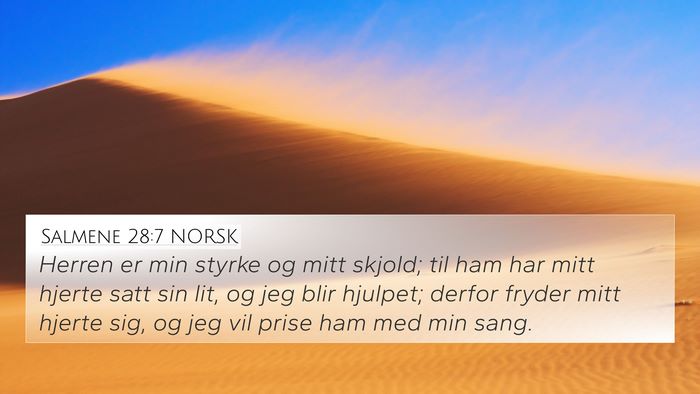 Salmene 28:7 NORSK Bible Verse Image