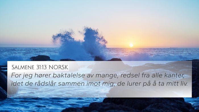 Salmene 31:13 NORSK Bible Verse Image