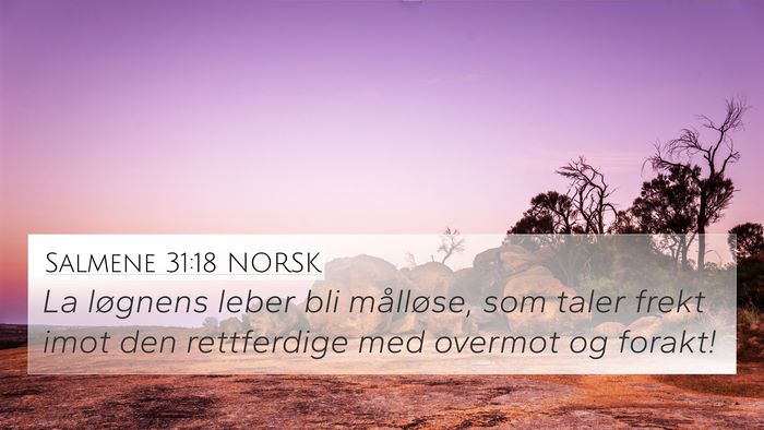 Salmene 31:18 NORSK Bible Verse Image