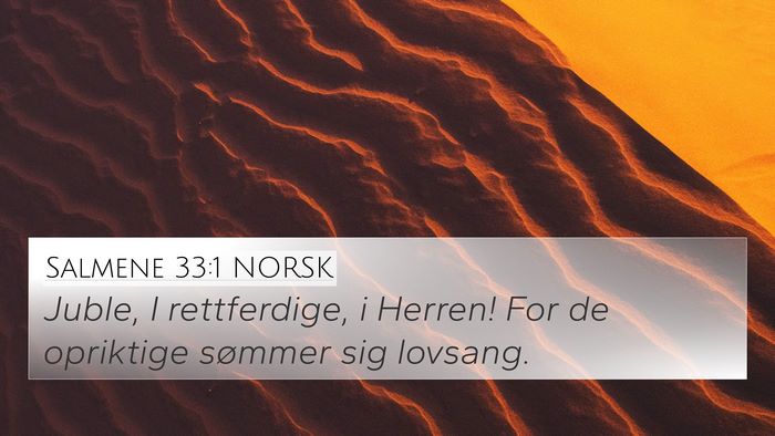 Salmene 33:1 NORSK Bible Verse Image