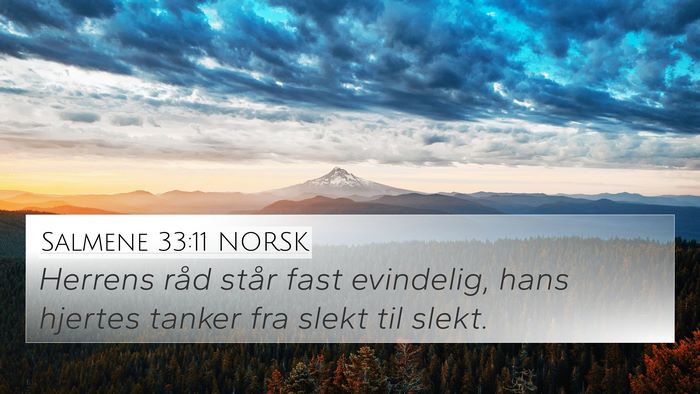 Salmene 33:11 NORSK Bible Verse Image