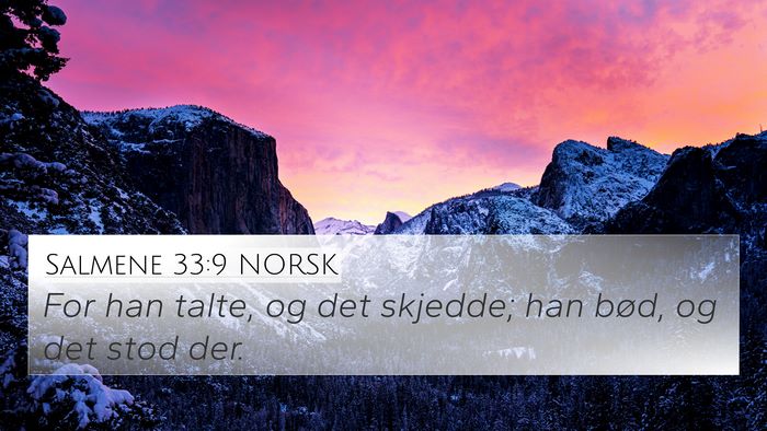 Salmene 33:9 NORSK Bible Verse Image