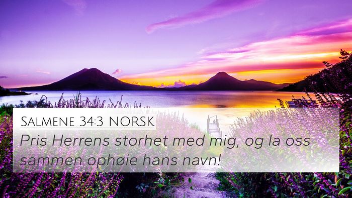 Salmene 34:3 NORSK Bible Verse Image