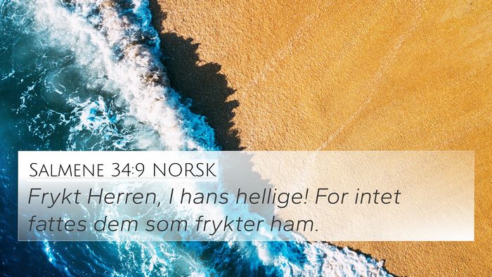Salmene 34:9 NORSK Bible Verse Image