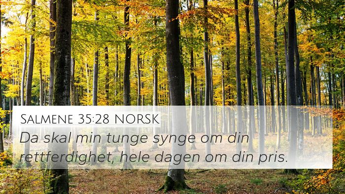 Salmene 35:28 NORSK Bible Verse Image