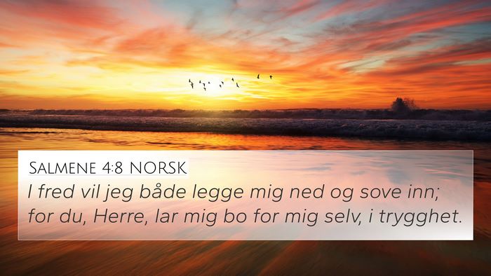 Salmene 4:8 NORSK Bible Verse Image