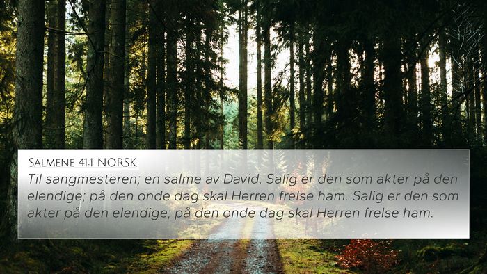 Salmene 41:1 NORSK Bible Verse Image