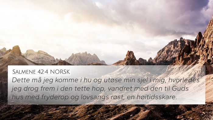 Salmene 42:4 NORSK Bible Verse Image