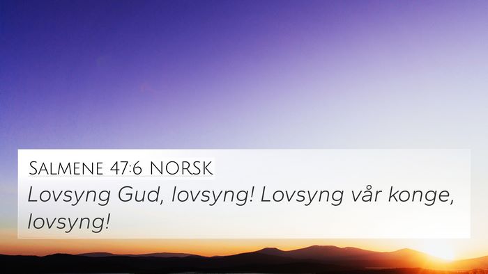 Salmene 47:6 NORSK Bible Verse Image