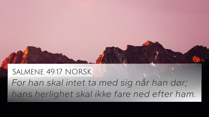 Salmene 49:17 NORSK Bible Verse Image