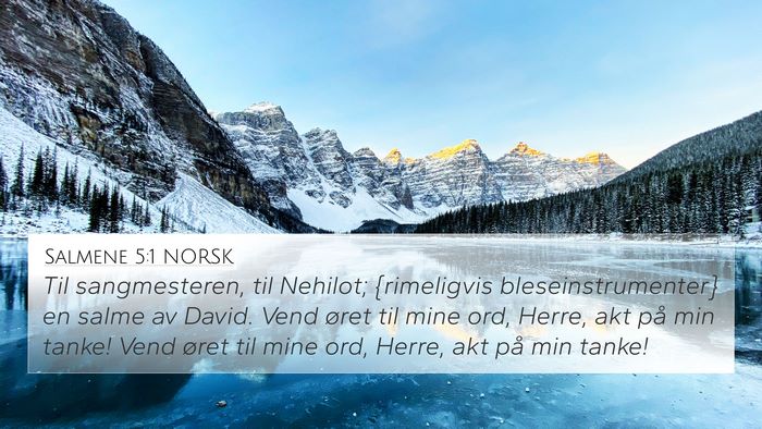 Salmene 5:1 NORSK Bible Verse Image