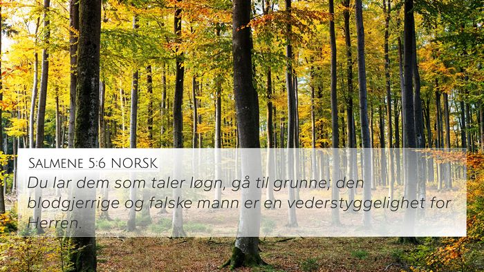 Salmene 5:6 NORSK Bible Verse Image
