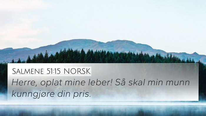 Salmene 51:15 NORSK Bible Verse Image