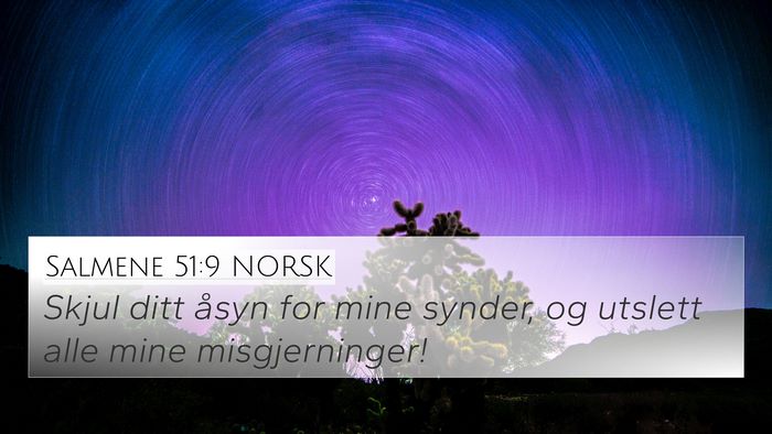 Salmene 51:9 NORSK Bible Verse Image