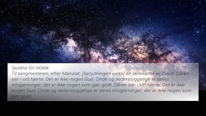 Salmene 53:1 NORSK Bible Verse Image