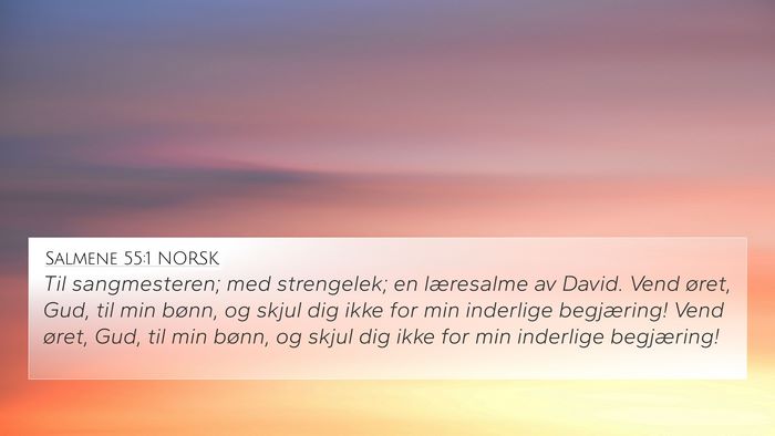 Salmene 55:1 NORSK Bible Verse Image