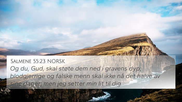 Salmene 55:23 NORSK Bible Verse Image