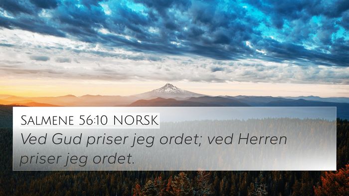 Salmene 56:10 NORSK 4K Wallpaper - Ved Gud priser jeg ordet; ved Herren priser jeg - 4K Wallpaper Bible Verse