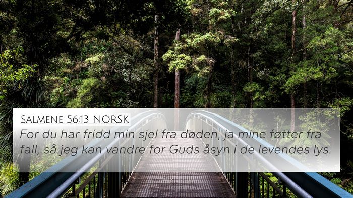 Salmene 56:13 NORSK Bible Verse Image