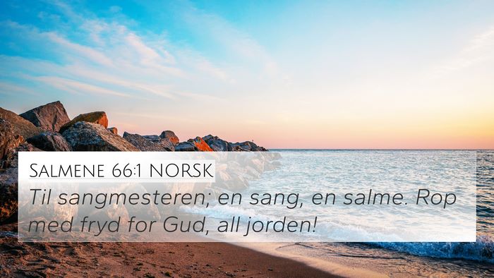 Salmene 66:1 NORSK Bible Verse Image
