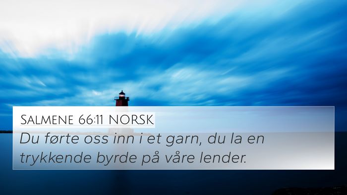 Salmene 66:11 NORSK Bible Verse Image