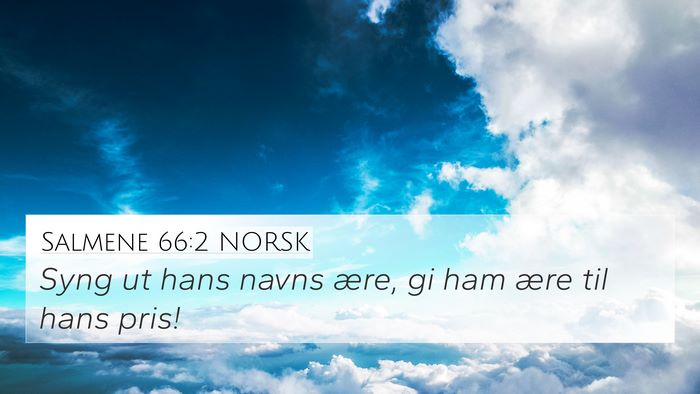 Salmene 66:2 NORSK Bible Verse Image