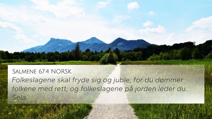 Salmene 67:4 NORSK Bible Verse Image