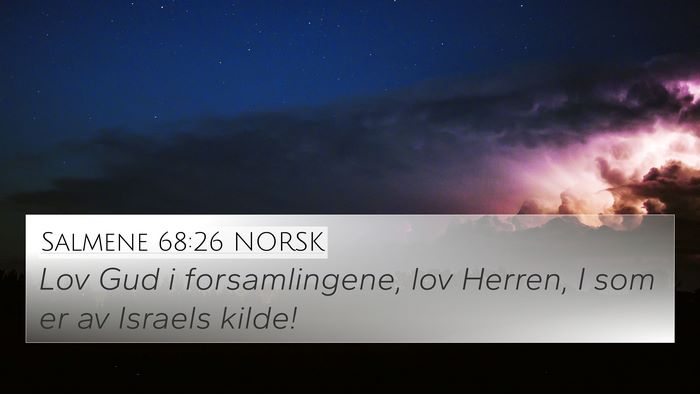 Salmene 68:26 NORSK Bible Verse Image
