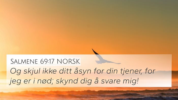 Salmene 69:17 NORSK Bible Verse Image