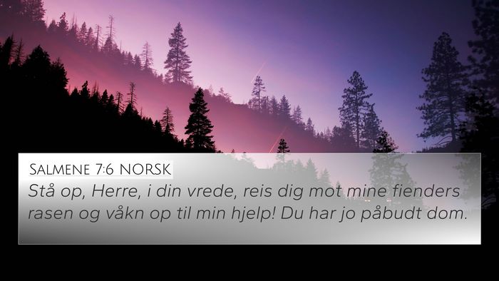 Salmene 7:6 NORSK Bible Verse Image