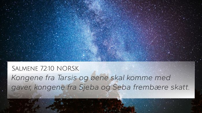 Salmene 72:10 NORSK Bible Verse Image