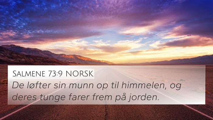 Salmene 73:9 NORSK Bible Verse Image