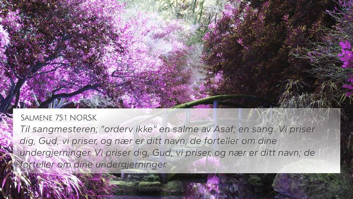 Salmene 75:1 NORSK 4K Wallpaper - Til sangmesteren; 