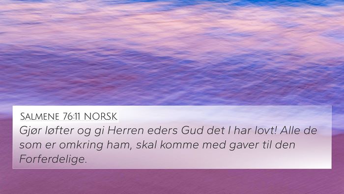 Salmene 76:11 NORSK Bible Verse Image