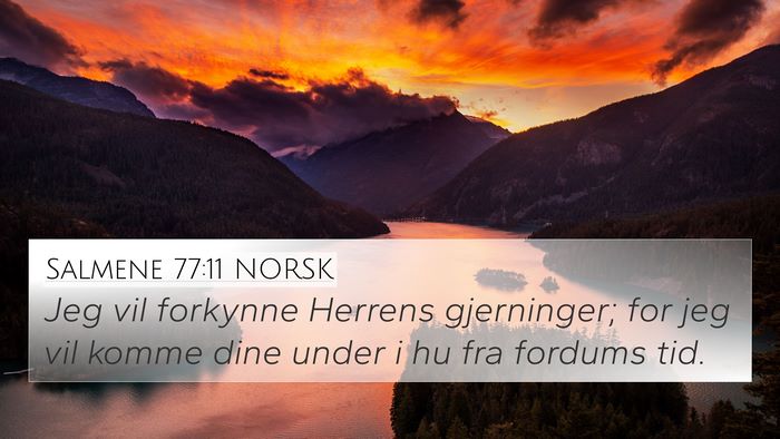 Salmene 77:11 NORSK Bible Verse Image