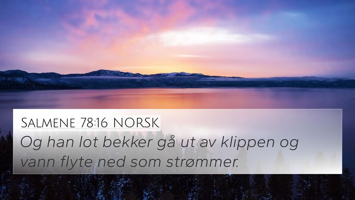 Salmene 78:16 NORSK Bible Verse Image