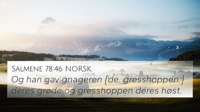 Salmene 78:46 NORSK Bible Verse Image